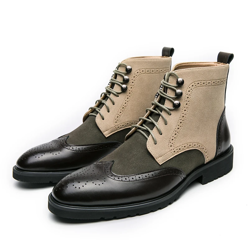 Men'S Shoes Brogues - Retro Black High Top Men's Brogue