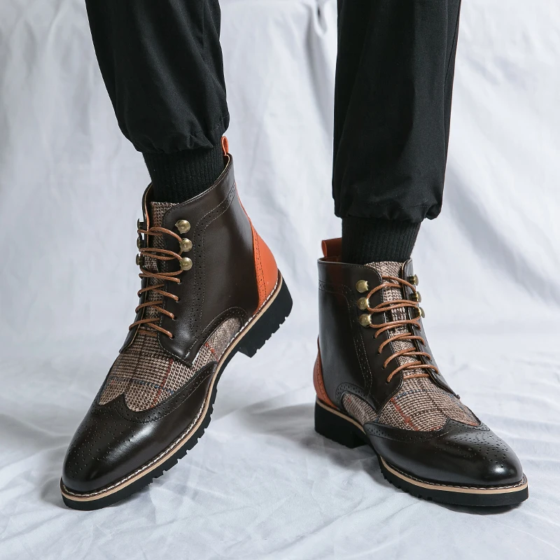 Retro Black High Top Men's Bro - Men'S Shoes Brogues recension och pris
