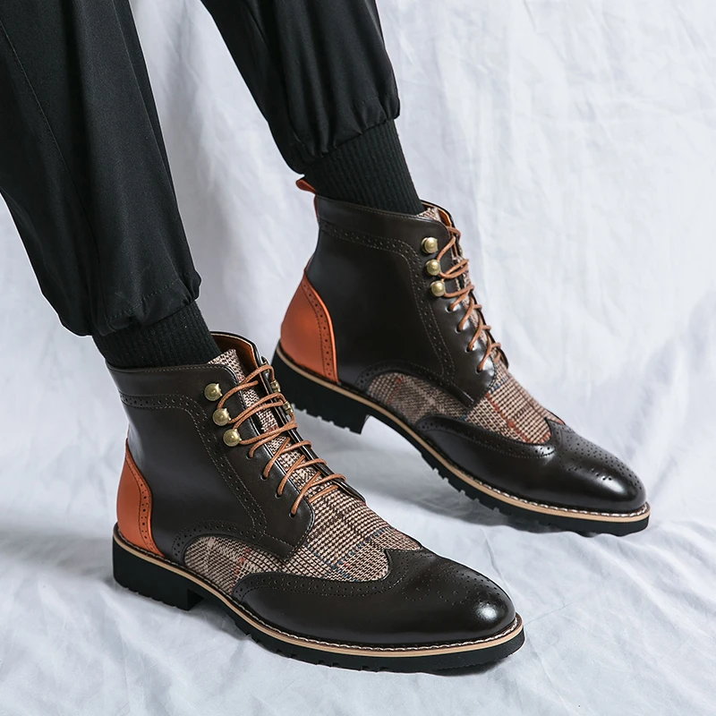 Retro Black High Top Men's Bro - Men'S Shoes Brogues recension och pris