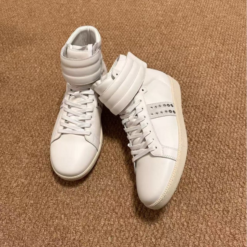 Men Genuine Leather High‑top S - Men Shoes White Colour recension och pris