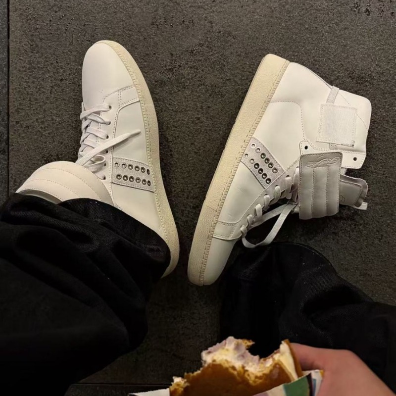 Men Genuine Leather High‑top S - Men Shoes White Colour recension och pris