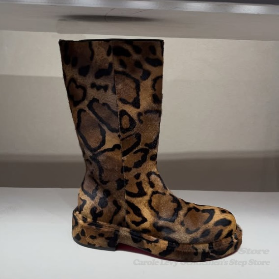 Brown Suede Leopard Print Mid  - Men Shoes Brands recension och pris